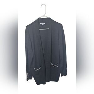 Allison + Zoe Gray Open Front Cardigan Blazer Womens 2X Plus Size NWOT